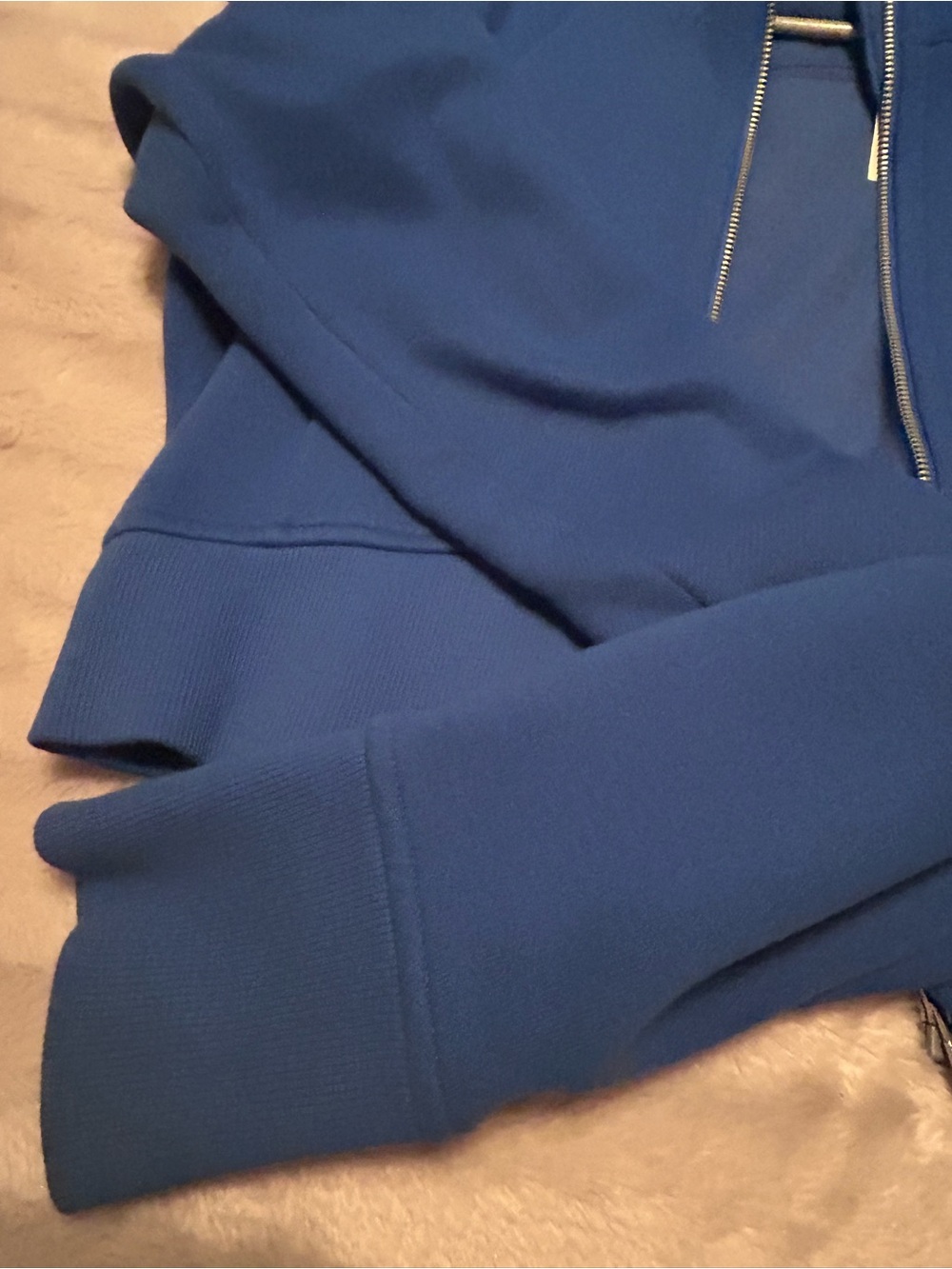 Lululemon Cropped full zip scuba hoodie blazer blue size 8 - Picture 6 of 13